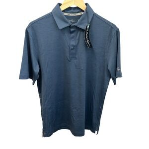 Walter Hagen Perfect 11 Men's Golf Polo Small Navy Blue Stripe NWT Performance